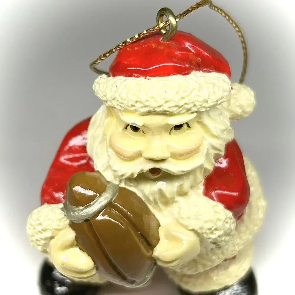 3ct Sports Santa Claus Holiday Figure Christmas Tree Ornament Golf Bat Football